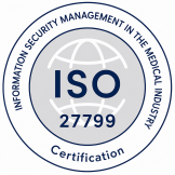 LabProtector ISO 27799:2016 certification badge - information security in the medical industry safeguarding patient health data